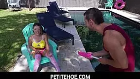 violet gems gets stuck under the table, and stepbrother danny steele takes advantage