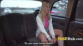 big ass blonde teen fucks in taxi backseat with driver