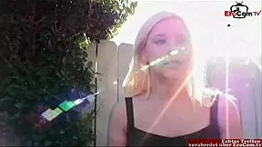 Blonde teen with small tits picks up big black cock