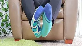 Wow, smell my sweaty feet, you submissive little slave!