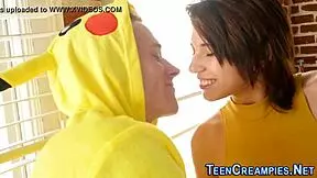 Young brunette babe with small tits enjoys high definition hardcore scene