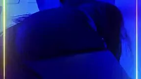 she dances sexy, shaking that big ass, then sucks and fucks like a petite prostitute.