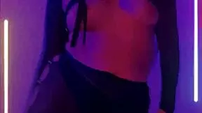 she dances sexy, shaking that big ass, then sucks and fucks like a petite prostitute.