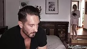 tiny babe kiara cole and quinton james start sensual hardcore sex