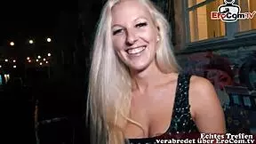 a slim german blonde meets a stranger online for wild sex