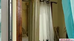 yo, this slutty milf totally bangs the errand boy and squirts everywhere