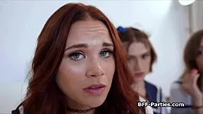 Coeds in uniform skip classroom for hardcore foursome with blowjobs, toys, and vibrators.