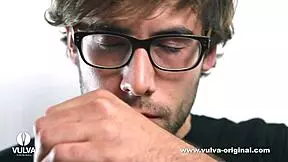 I-I can't believe I'm sniffin' that dirty wet pussy of my teen 18+ lover while she strips her sexy panties and shows off her feet.