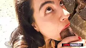 Morena Brunette Fucks Pussy in Park!