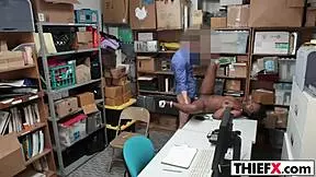 Busty Gal Jacks Dirty In Garage!