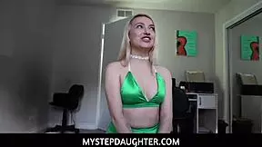 Stepdaughter Carmen Callaway asks stepdaddy for POV blowjob and cheating sex with step-mom.