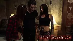 Felicity Feline dominates excited youthful tourists with rough strap-on.