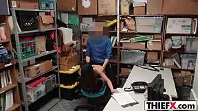 Nubile teen 18+ burglar gives blowjob and ass to pay dues