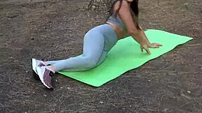 Hot girl gives public blowjob to big cock in park