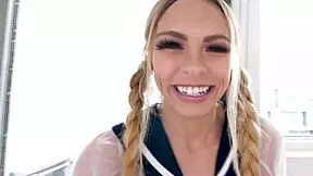 Zoe Clark's No-Hands POV on Huge Cock, Massive Cum Swallow