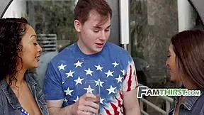 Stepsisters Amber Summer And Sarah Lace In Patriotic Group Fuck