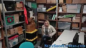 Blonde teen thief gets caught and cumshotted 😏