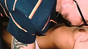 visiting student leads to intense pussy eating and creampie