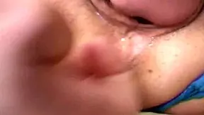 Amateur fingers virgin ass then anal sex while director licks pussy