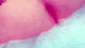 curvy teen secretly uses glass toy in spa relaxation