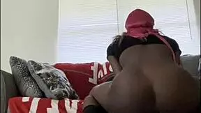 i'm fuckin his big black cock all alone at home, ridin it hard