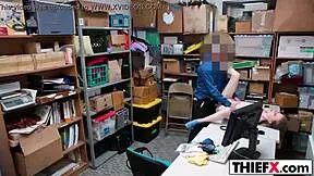 gal jacker gets punished in the garage by burglar