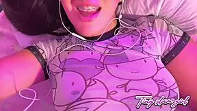 Enjoying a steamy video call with petite Latina amateur