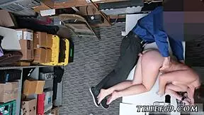 Babe teen blonde in uniform gets strap fucked first time 😏