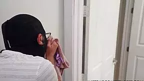 MILF Catches Young Guy Sniffing Her Dirty Panties And Licks His Cock