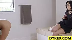 lesbian boss slamming her hot maid hard