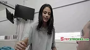 Grown-Up Stepsis Caught Riding Hard with Tan Lines and Natural Tits