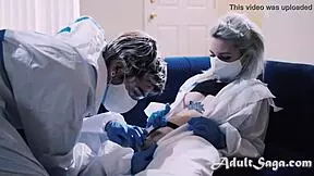 teen fucks her bestie's stepdad at the perfect moment, interracial and kinky