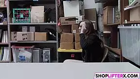 Sultry Cutie Receives Blowjob Punishment For Burglary In Shop