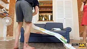 Rim4k Red-Haired Girl's Shaved Pussy Gets Satisfied After Intense Asslicking Session