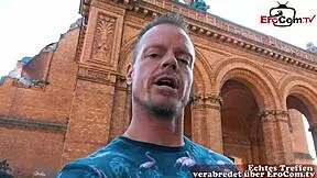 German Latina teen fucked hard in blind date casting