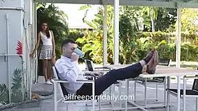 Stepsister begs for cum blowjob