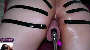 oh man, i'm obsessed with solo anal play using my sex machine and lush toy