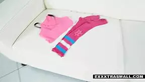 Tiny Daphne Dare Teases Stud With Pussy Bang