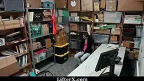 Small tits teen bent over, brutally fucked by police officer for shoplifting 😈