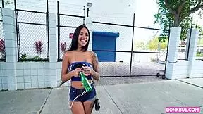 camila cortez rides in the bus