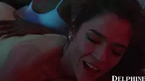 victoria voxxx and ana foxxx deliver a rough blowjob show for fans, squirting and tit play