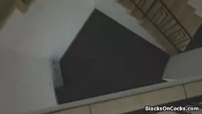 Ebony Girlfriend In Lingerie Gives Anniversary Blowjob To Black Guy, Hardcore Interracial Teen Action.