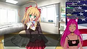 vtuber dives into my girlfriend is the president game part 1
