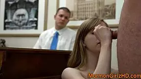 Can This Mormon Teen 18+ Handle The Intense Gagging On Cock?