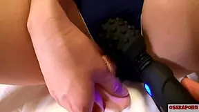 Cosplay Sakura In School Swimsuit Gets Creampied By Dildo And Toys