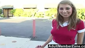 the icecream man says come here student let me lick your young pussy before fucking it rough