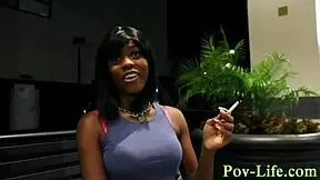 ebony teen in pov facial scene