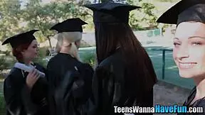 amateur teen 18+ lesbians at a party fingering each other