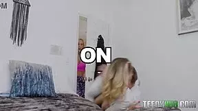 Hot back pain girl at work
