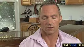 Bigboobs ebony teen feels overwhelmed by stepdad's intense banging